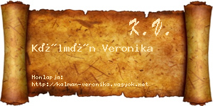 Kálmán Veronika névjegykártya